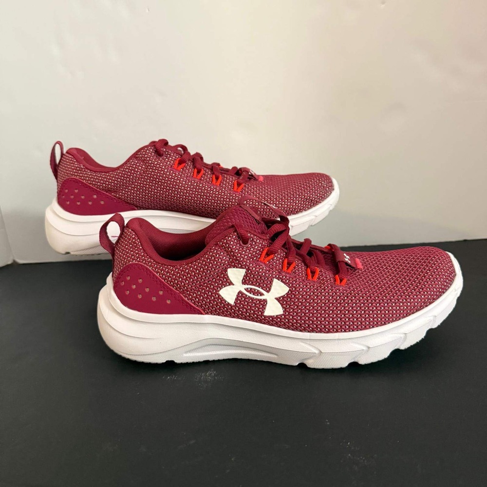 Under Armour Women Charged Assert 9 Running Shoes Burgundy White Size 9